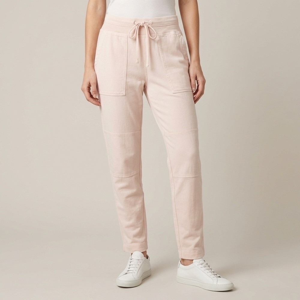 James Perse Standard Light Pink Cotton Modal Seamed Jogger Pants WKLP1877CU Sz 2